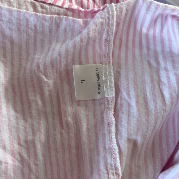 Source Unknown Pink and Blue Striped Button-Down Shirt - Picture 6 of 7